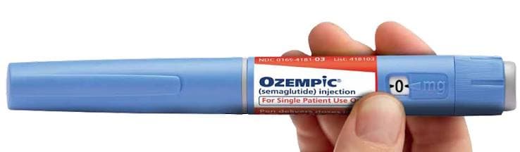 Pluma precargada de Ozempic, semaglutida inyectable